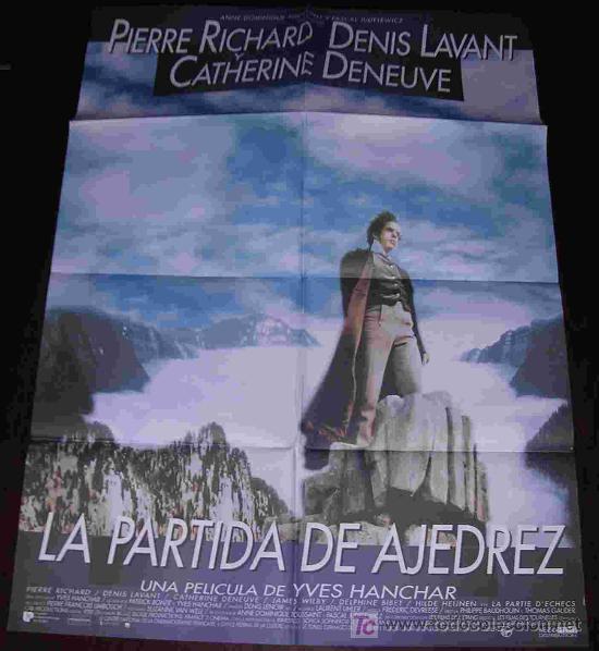 Cin&eacute;ma: POSTER ORIGINAL 70x100 aprox - LA PARTIDA DE AJEDEREZ - CATHERINE DENEUVE