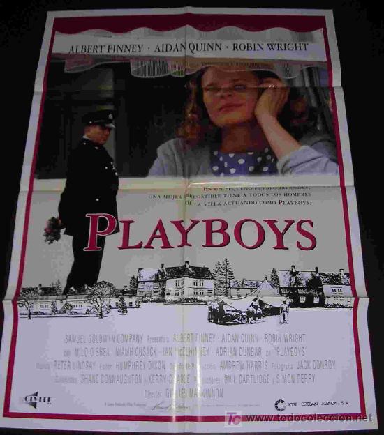 Cine: POSTER ORIGINAL 70x100 aprox - PLAYBOYS - ALBERT FINNEY y AIDAN QUINN