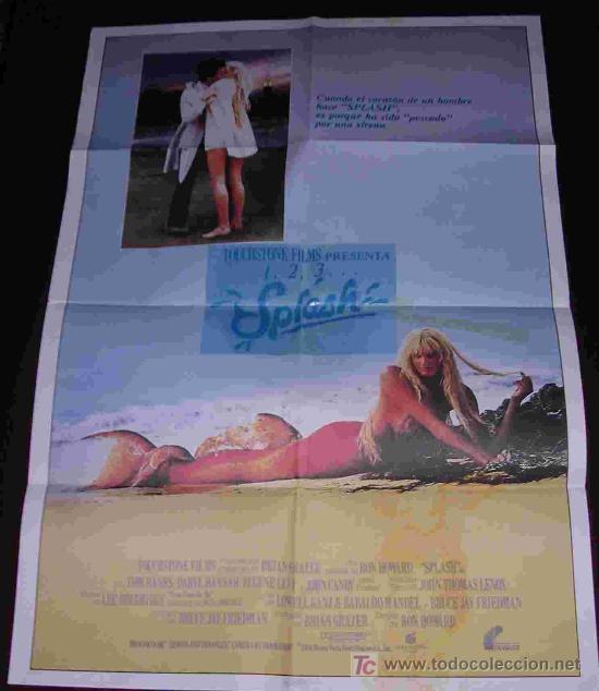 Cine: POSTER ORIGINAL 70x100 aprox - SPLASH - TOM HANKS