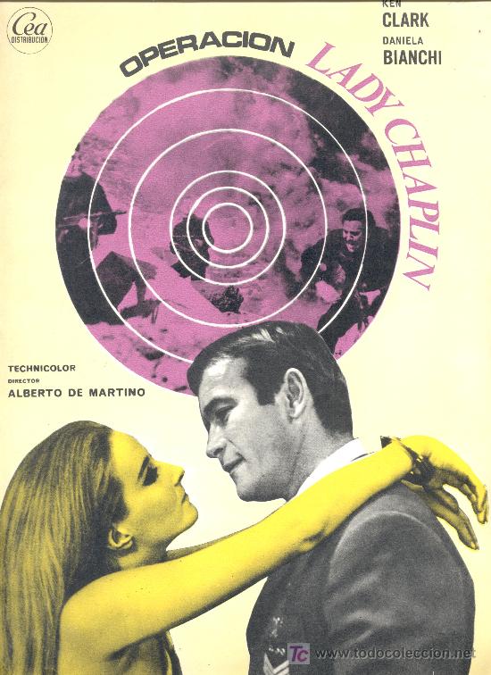 Cine: OPERACION LADY CHAPLIN KEN CLARK DANIELA BIANCHI ALBERTO DE MARTINO