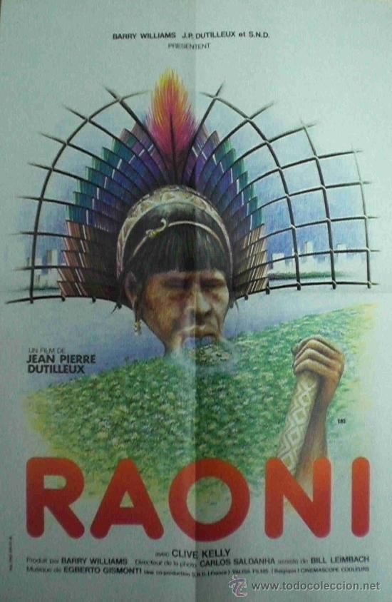 Cin&eacute;ma: RAONI- CLIVE KELLY POSTER FRANCIA 57 X 38 CM PLEGADO
