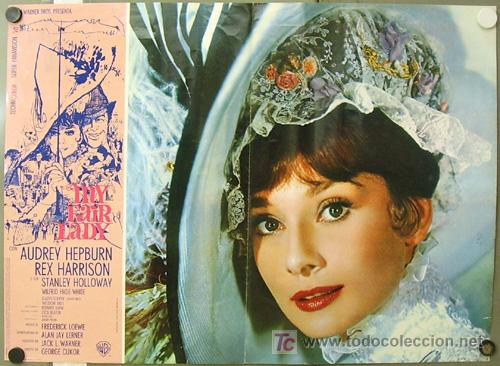 E024D MY FAIR LADY AUDREY HEPBURN CECIL BEATON POSTER ORIGINAL ITALIANO 68X94 (Cine - Posters y Carteles - Comedia)