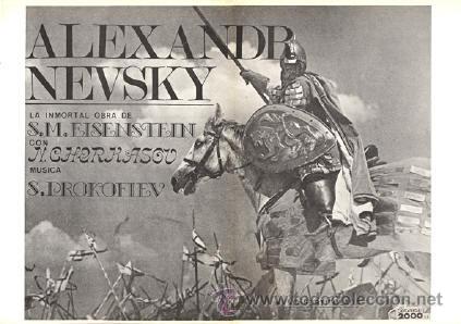 Cine: ALEKSANDR NEVSKY  Eisenstein Cherkasov Prokofiev POSTER Nevski