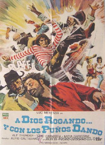 Cine: A dios rogando y con los pu&ntilde;os dando POSTER  Luc Merenda Montalban