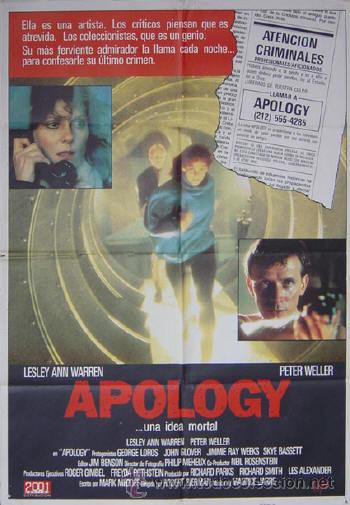 Cin&eacute;ma: APOLOGY UNA IDEA MORTAL Robert Bierman POSTER Lesley Ann Warren Peter Weller