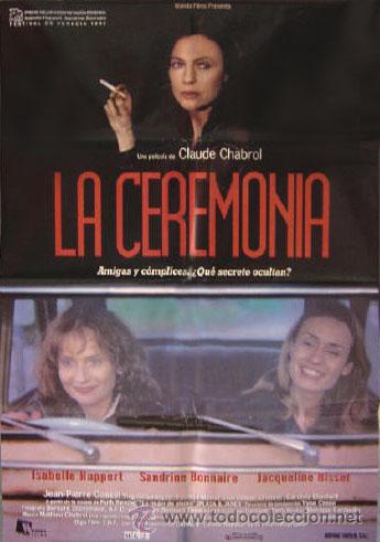 Cine: LA CEREMONIA Claude Chabrol POSTER Isabelle Huppert Sandrine Bonnaire Jacqueline Bisset