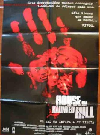 Cine: Poster Cartel: HOUSE ON HAUNTED HILL. 70x100 cm. Geoffrey Rush, Famke Janssen, Taye Diggs,