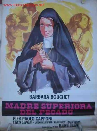 Kino: Poster - Cartel : MADRE SUPERIORA DEL PECADO. 70x100cm. Barbara Bouchet, Pier Paolo Capponi, Evelyn