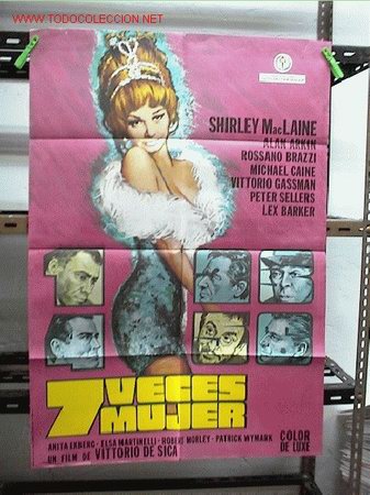 Cine: CA809 7 VECES MUJER POSTER ORIGINAL - Foto 1