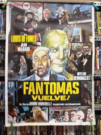 Cine: FANTOMAS VUELVE POSTER ORIGINAL - Foto 1