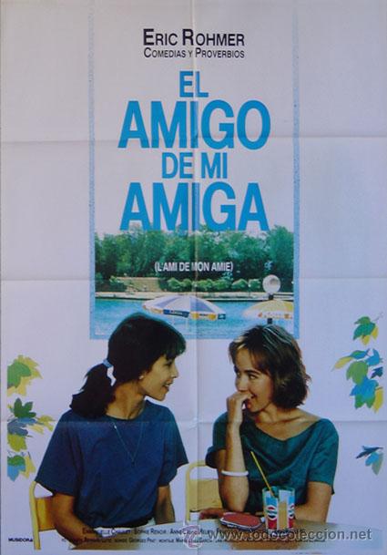 Kino: el amigo de mi amiga L'AMI DE MON AMIE Eric Rohmer Chaulet PEPSI POSTER
