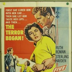 Cine: YV10D RED INVISIBLE RUTH ROMAN STERLING HAYDEN POSTER ORIGINAL AMERICANO 70X105. Lote 10054933