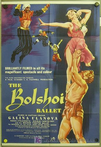 Cine: VV09D THE BOLSHOI BALLET GALINA ULANOVA PAUL CZINNER POSTER ORIGINAL INGLES 70X105 - Foto 1 - 12253369