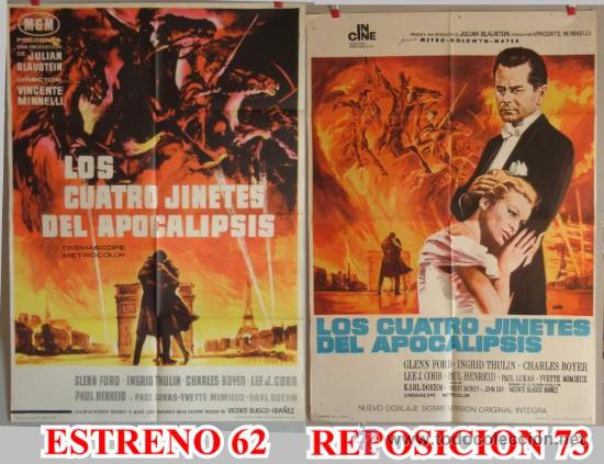 Kino: LOS CUATRO JINETES DEL APOCALIPSIS   estreno y reposicion    MINNELLI