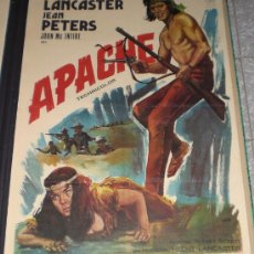 Cine: APACHE - 1974 - DE ROBERT ALDRICH CON BURT LANCASTER Y JEAN PETERS - POSTER ORIGINAL