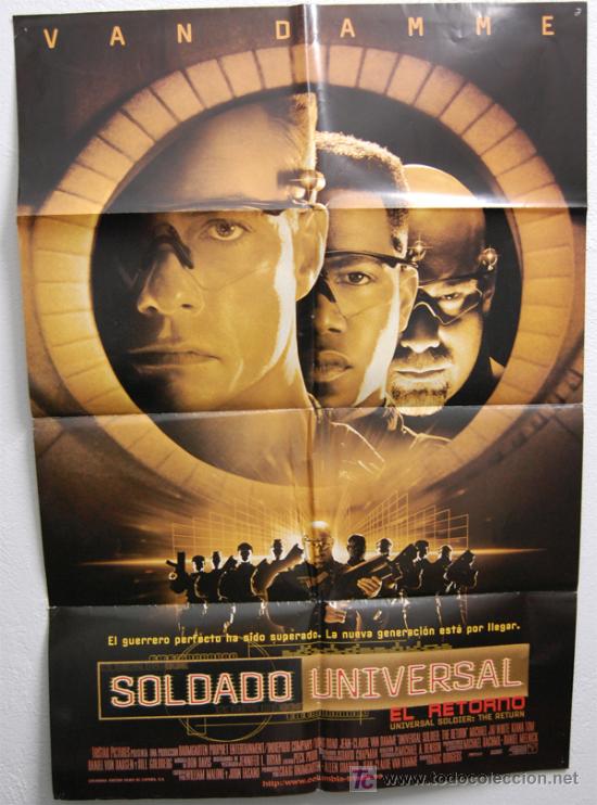 Cinema: CARTEL DE CINE ORIGINAL 70X100 SOLDADO UNIVERSAL de Van Damme