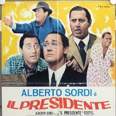 Cine: VT20D EL PRESIDENTE DEL BORGOROSO ALBERTO SORDI FUTBOL POSTER ORIGINAL ITALIANO 68X94