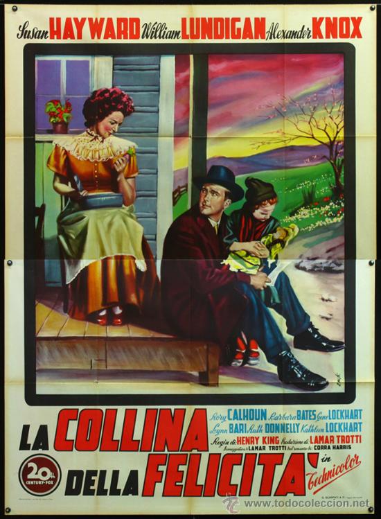 Cin&eacute;ma: ESCALARE LA MONTA&Ntilde;A MAS ALTA - 1951 - 140x200 - SUSAN HAYWARD - POSTER ORIGINAL ITALIANO