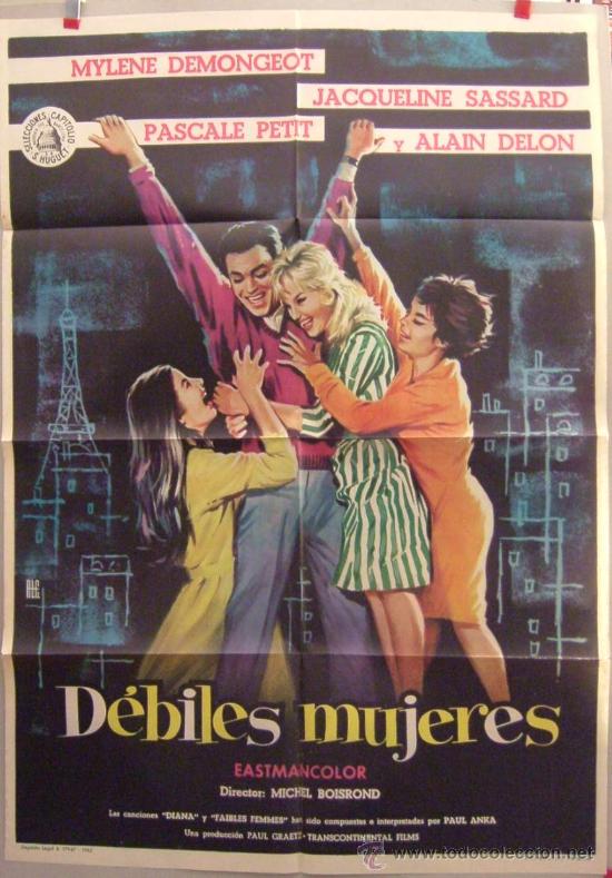 Cine: DEBILES MUJERES   ALAIN DELON - MILENE DEMONGEOT