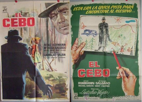 Cine: EL CEBO 1958 -- DOS POSTERS - Foto 1