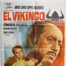 Cine: CARTEL DE CINE ORIGINAL 70X100 EL VIKINGO DE JOSÉ LUIS LÓPEZ VAZQUEZ. Lote 75750169