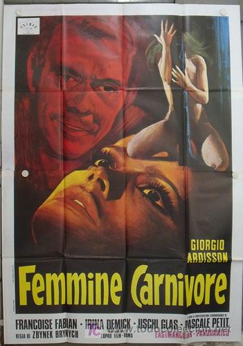 RR52D MUJERES CANIBALES FEMMINE CARNIVORE SEXY GIORGIO ARDISSON POSTER ORIGINAL ITALIANO 140X200 (Cine - Posters y Carteles - Terror)