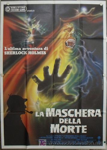 KF83 SHERLOCK HOLMES LA MASCARA DE LA MUERTE PETER CUSHING POSTER ORIGINAL 140X200 ITALIANO (Cine - Posters y Carteles - Suspense)