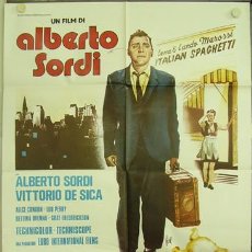 Cine: SO38 UN ITALIANO EN AMERICA ALBERTO SORDI VITTORIO DE SICA POSTER ORIGINAL ITALIANO 100X140