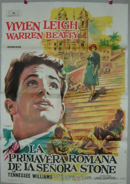 Kino: LA PRIMAVERA ROMANA DE LA SE&Ntilde;ORA STONE de MAC --- vivien leigh- warren beatty