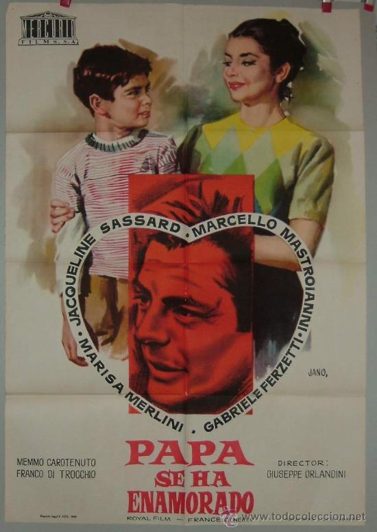 Cine: PAPA SE HA ENAMORADO     MARCELLO MASTROIANNI JAQUELINE SASSARD
