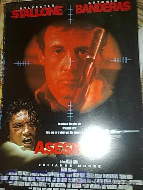 Cinema: AFICHE O CARTEL ASESINOS MINI POSTER CARTULINA 20 X 30 CMTS.CON SINOPSIS Y FICHAS TRASERAS