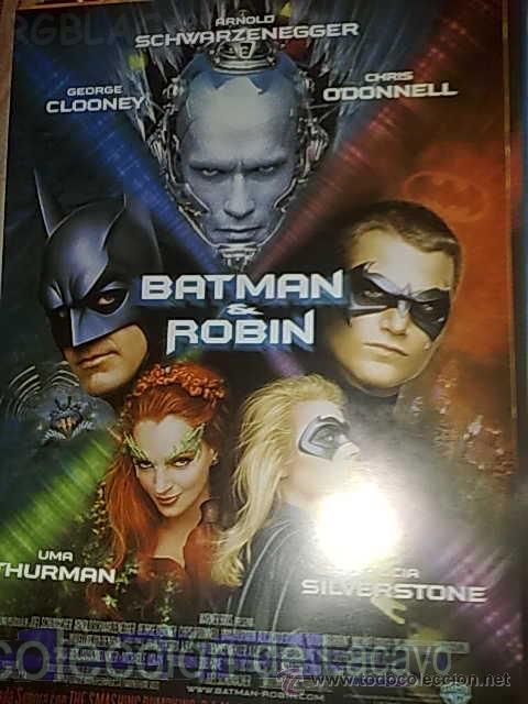 Cinema: AFICHE O CARTEL BATMAN Y ROBIN MINI POSTER CARTULINA 20 X 30 CMTS.CON SINOPSIS Y FICHAS TRASERAS
