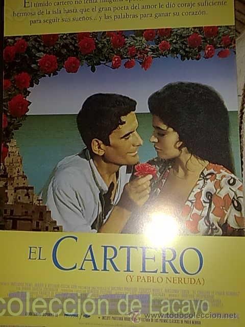 Cinema: AFICHE O CARTEL EL CARTERO MINI POSTER CARTULINA 20 X 30 CMTS.CON SINOPSIS Y FICHAS TRASERAS