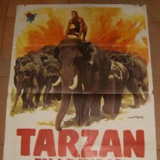 Cine: CARTEL ORIGINAL DE LA PELICULA TARZAN EN LA INDIA. MEDIDAS 70X100 CM.. Lote 18894909