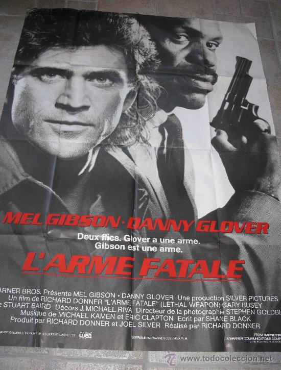 Cine: ARMA LETAL POSTER ORIGINAL FRANCES - Foto 1