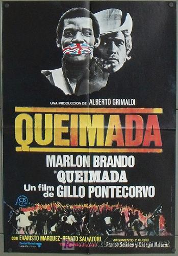 Cine: MH28 QUEIMADA MARLON BRANDO PONTECORVO POSTER ORIGINAL 70X100 ESTRENO