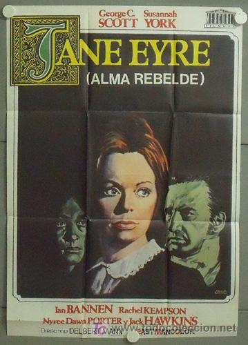 Cine: MR59 JANE EYRE ALMA REBELDE GEORGE C SCOTT SUSANNAH YORK POSTER ORIGINAL 70X100 ESTRENO