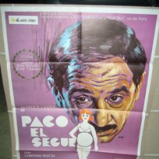 Cine: PACO EL SEGURO ALFREDO LANDA POSTER ORIGINAL 70X100 JANO Q