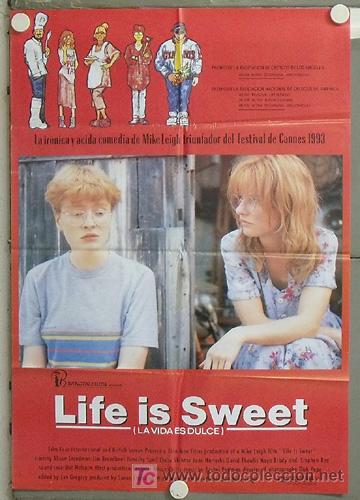 Cine: MU30 LA VIDA ES DULCE MIKE LEIGH POSTER ORIGINAL 70X100 ESTRENO