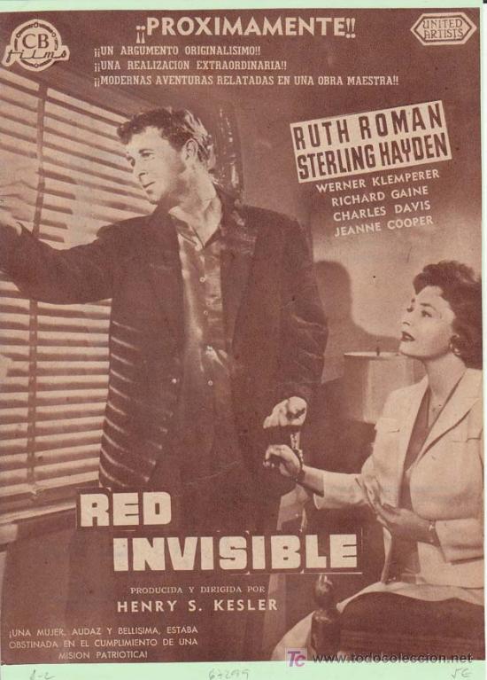 Cin&eacute;ma: RED INVISIBLE. Publicidad original de Prensa