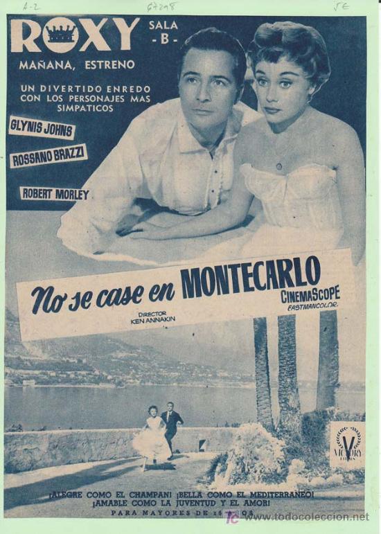 Cin&eacute;ma: NO SE CASE EN MONTECARLO. Publicidad original de Prensa