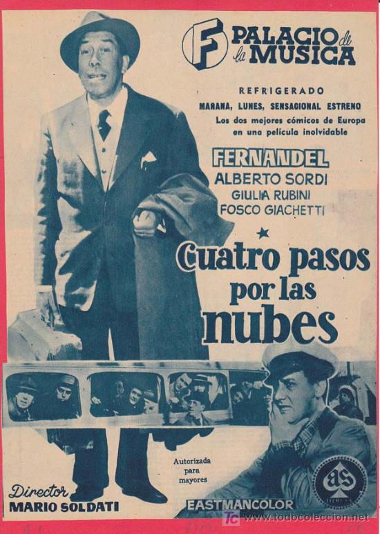 Cin&eacute;ma: CUATRO PASOS POR LAS NUBES. Publicidad original de Prensa