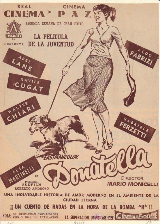 Cin&eacute;ma: DONATELLA. Publicidad original de Prensa