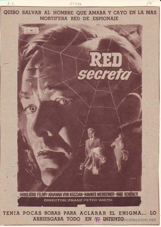 Cin&eacute;ma: RED SECRETA. Publicidad original de Prensa