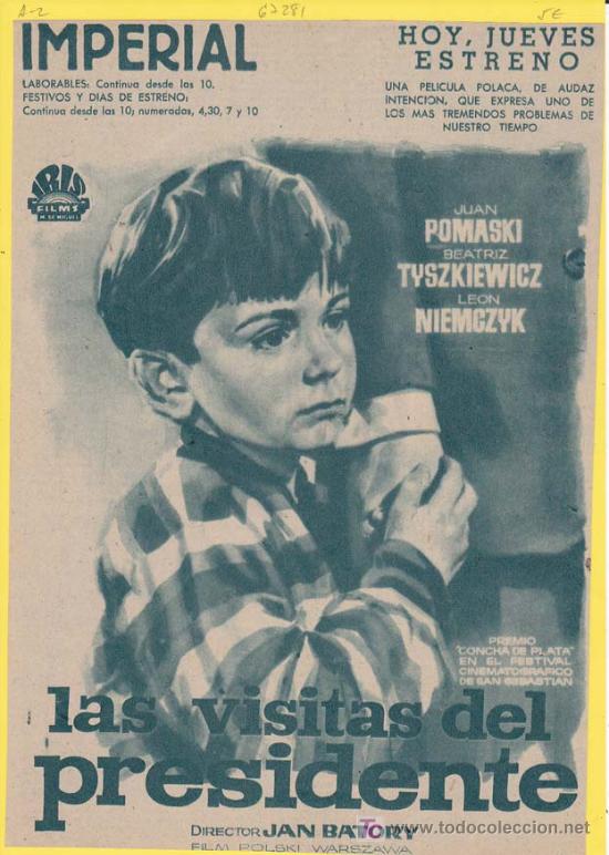 Cinema: LAS VISITAS DEL PRESIDENTE. Publicidad original de Prensa