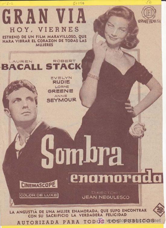 Cin&eacute;ma: SOMBRA ENAMORADA. Publicidad original de Prensa