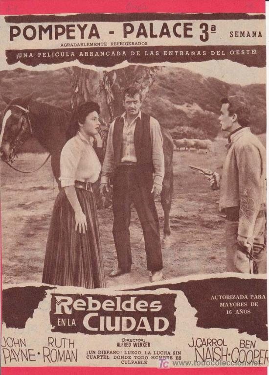 Cin&eacute;ma: REBELDES EN LA CIUDAD. Publicidad original de Prensa