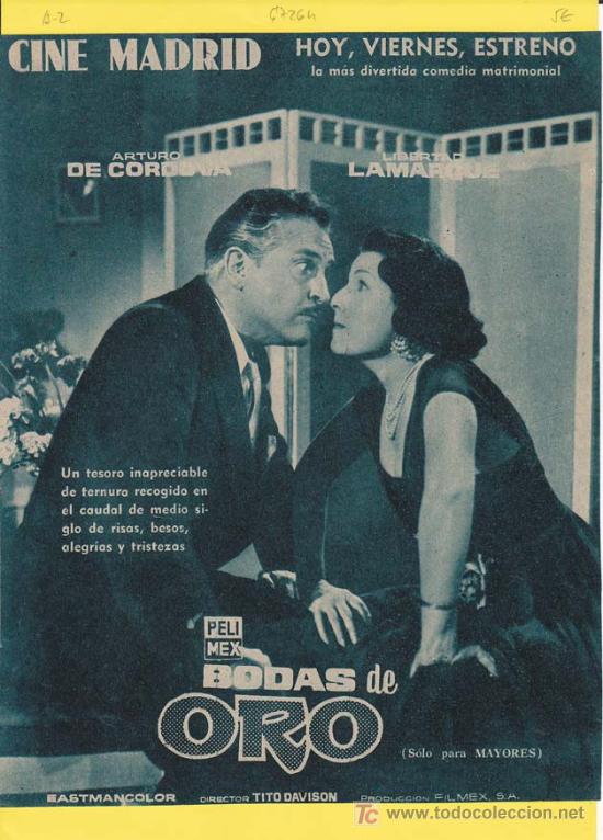 Cin&eacute;ma: BODAS DE ORO. Publicidad original de Prensa