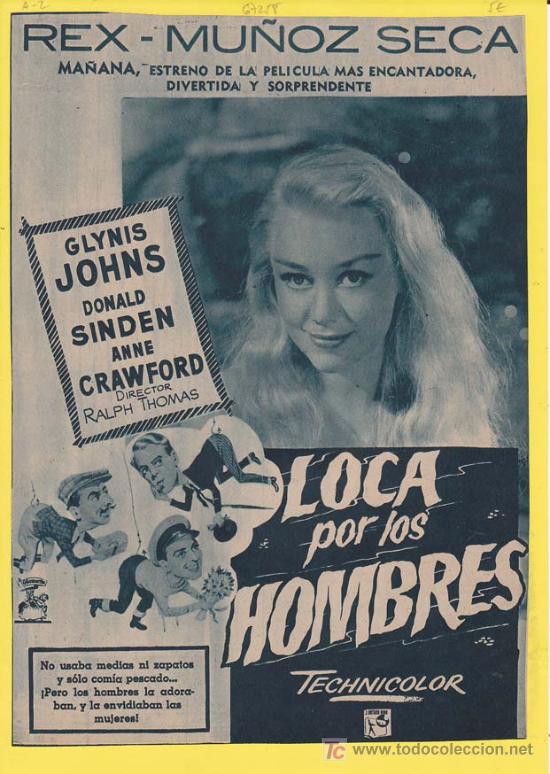 Cin&eacute;ma: LOCA POR LOS HOMBRES. Publicidad original de Prensa