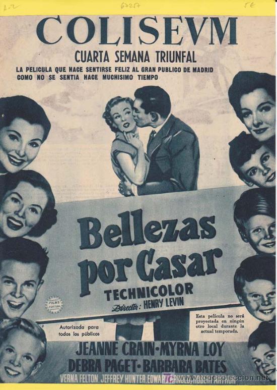 Cin&eacute;ma: BELLEZAS POR CASAR. Publicidad original de Prensa